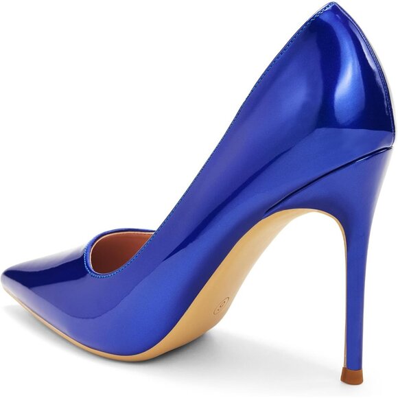 Women Royal Polyurethane (PU) Closed Pointed Toe Stiletto High Heel Shoes Pumps - Picture 9 of 9